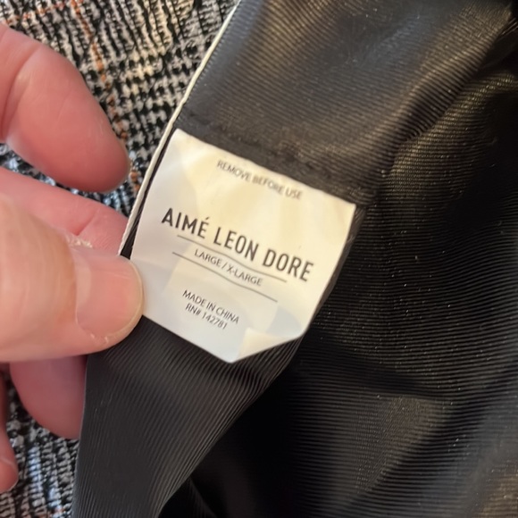 AIME LEON DORE LADIES BLACK WHITE ORANGE TWEED BUCKET HAT-L/XL - Picture 9 of 11